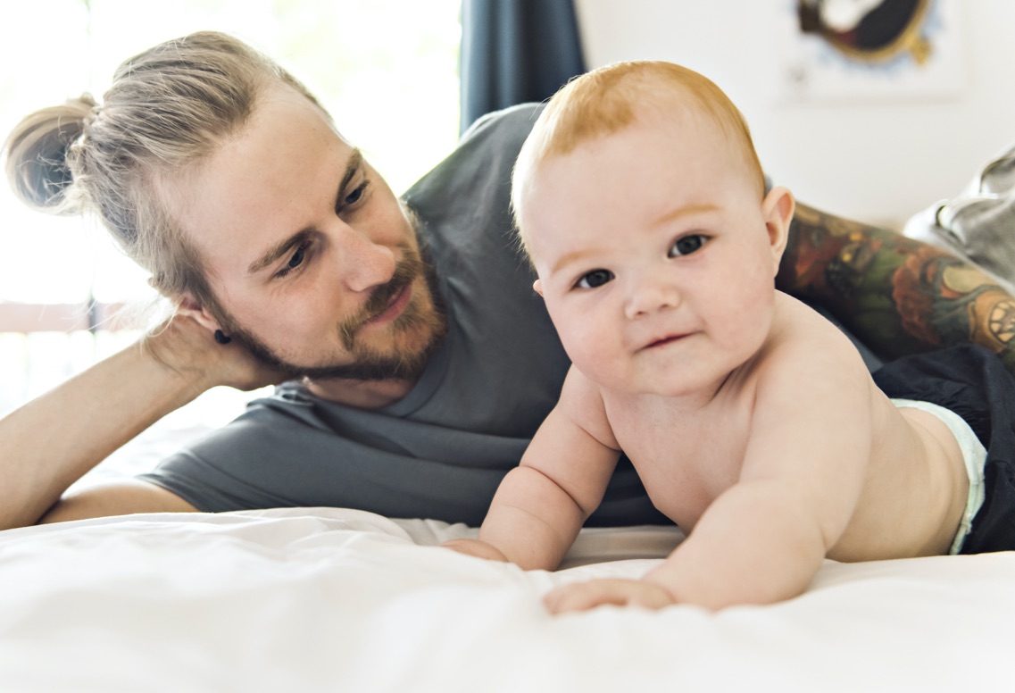 Father with baby