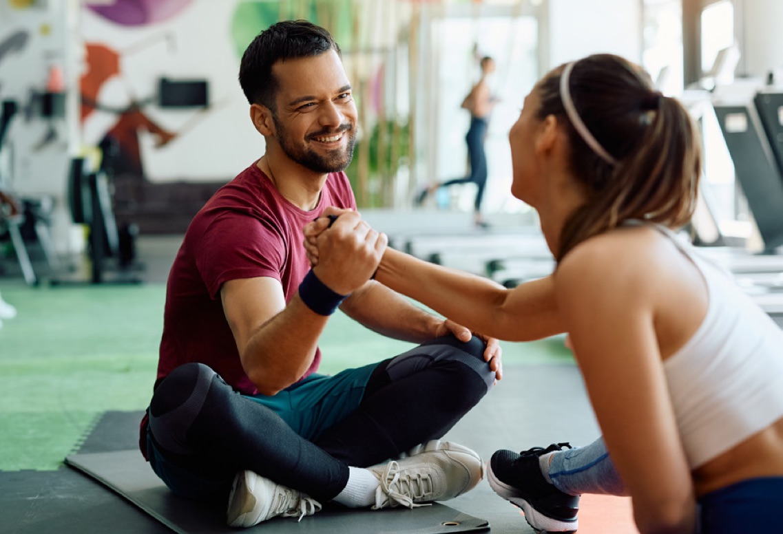 People working out in a gym