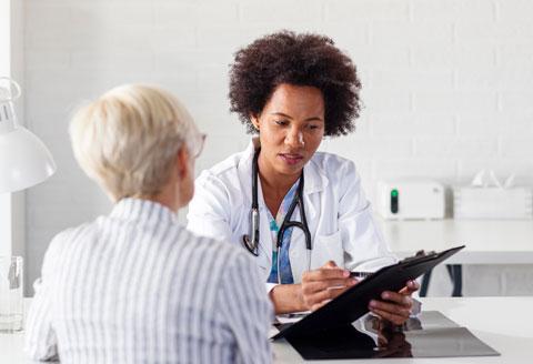 Doctor and patient in consultation