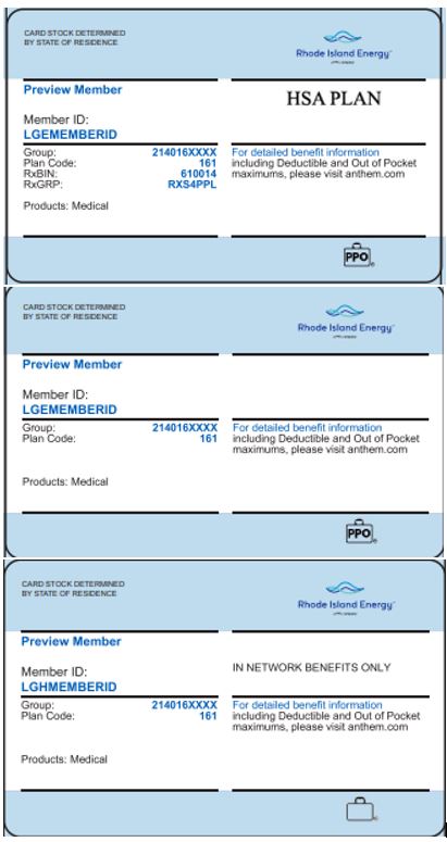 Example RI Energy member card