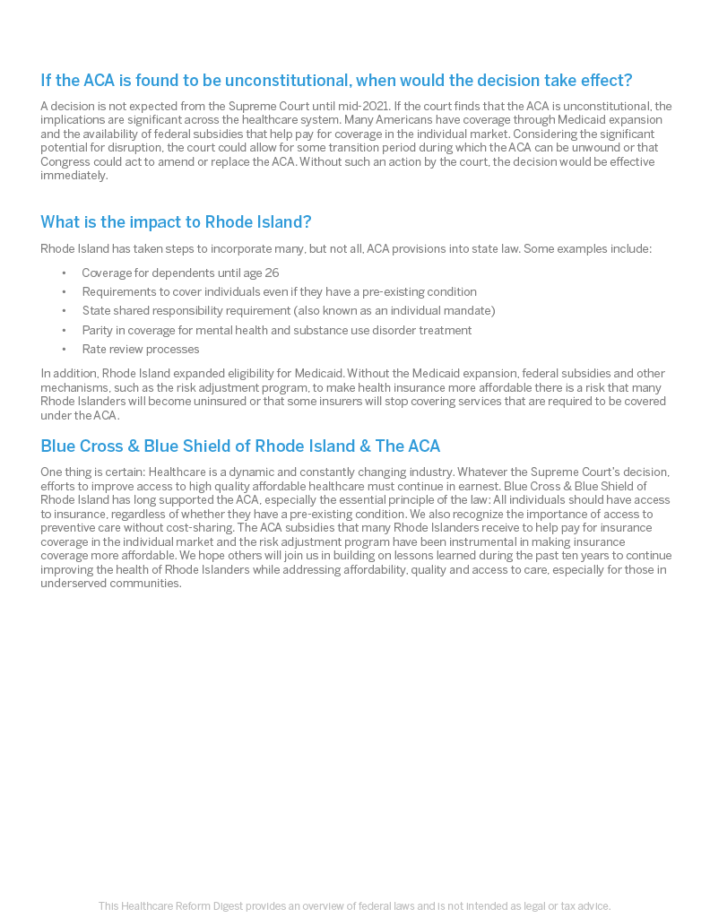 Healthcare Reform Digest page 2