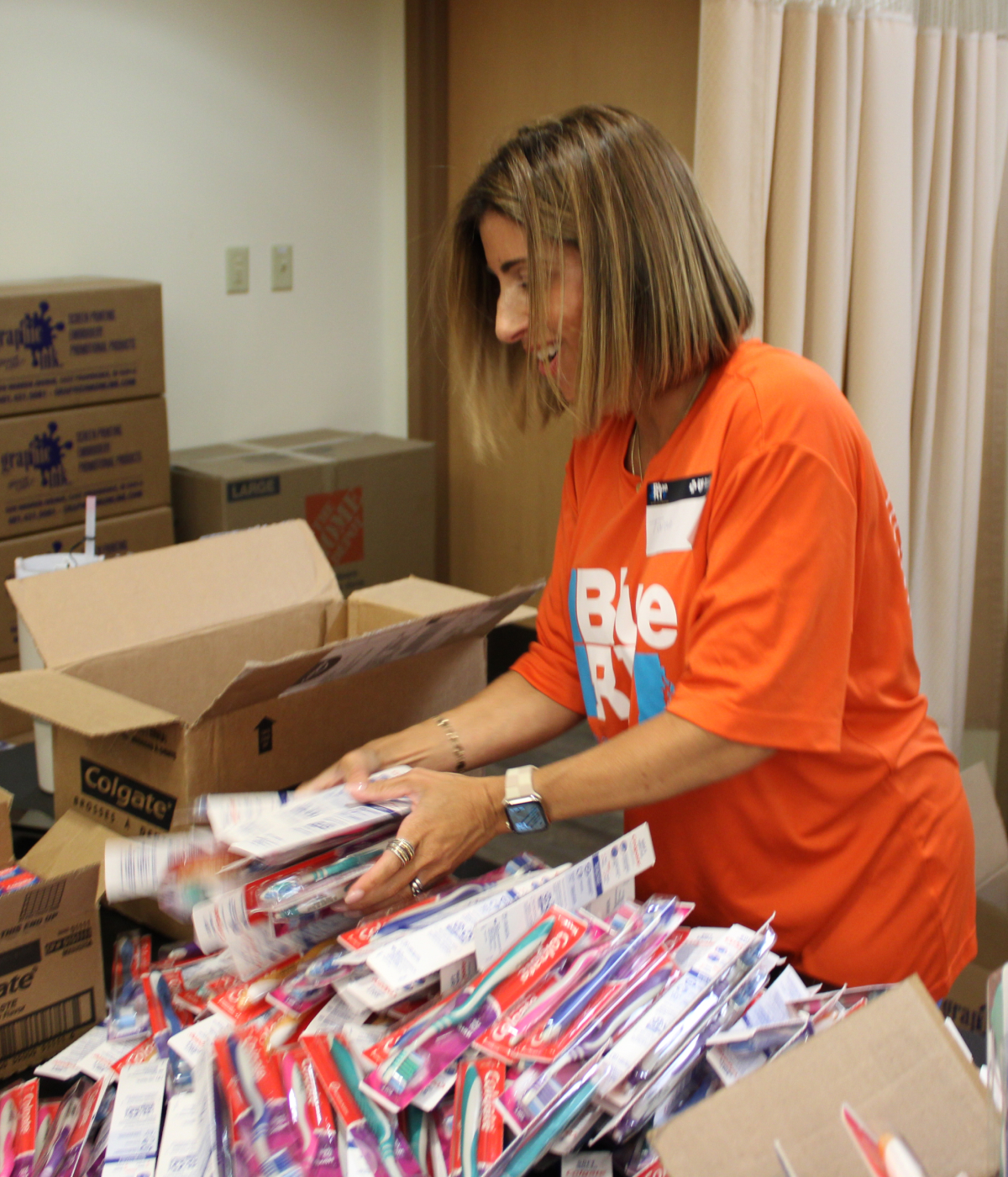 BCBSRI associates volunteering at RI Oral Health Foundation