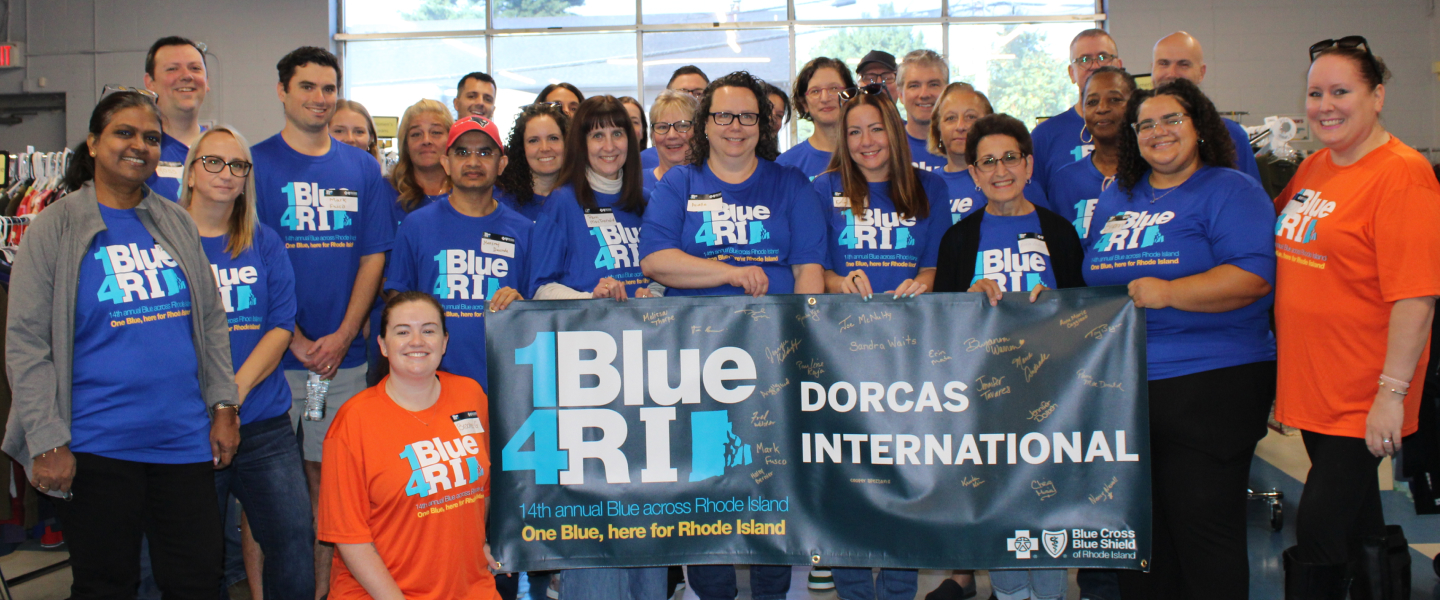Photo of BCBSRI associates volunteering at 2025 BaRI
