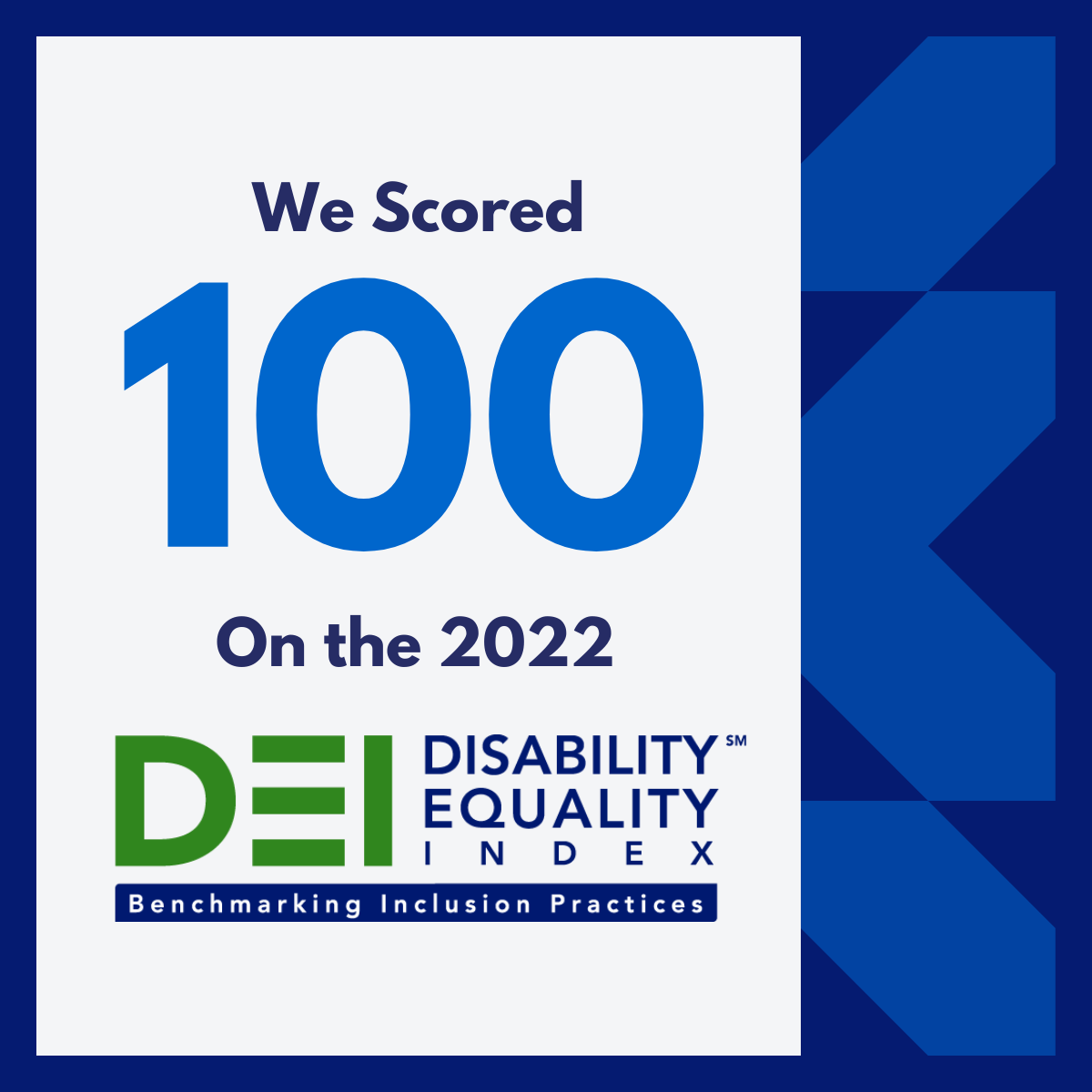 100 on Disability Equality Index