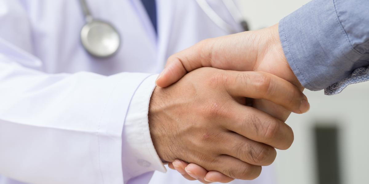 doctor shaking hand